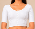 Front Button Stretchable Blouse